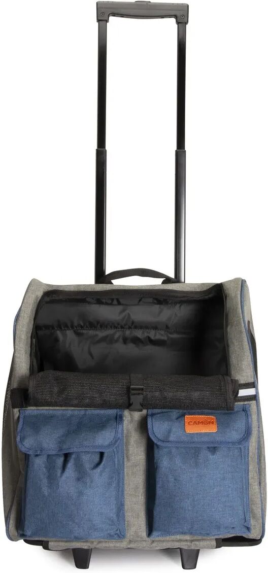 camon trasportino trolley blu e grigio 1 pz