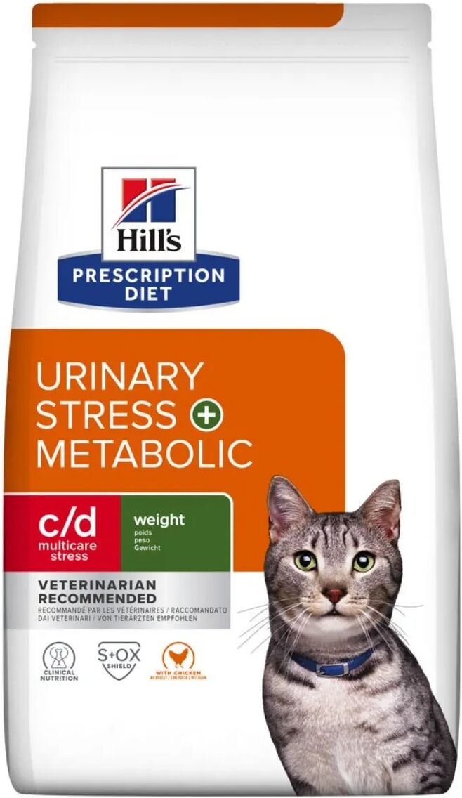 hills hill's prescription diet c/d urinary stress + metabolic alimento secco per gatti 1.5kg