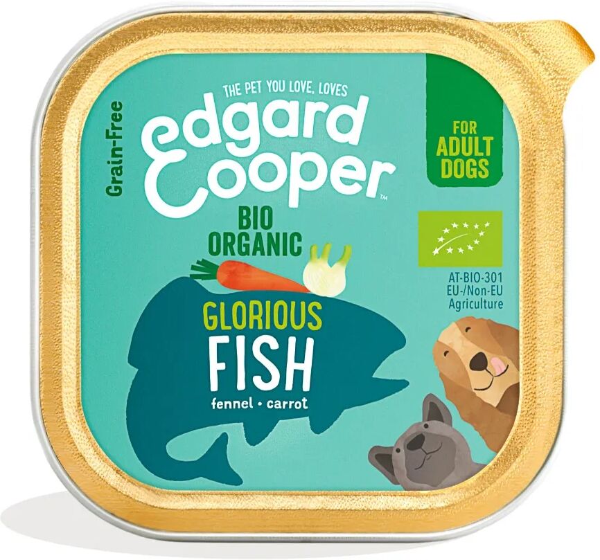 edgard cooper edgard & cooper bio organic dog vaschetta multipack 17x100g pesce