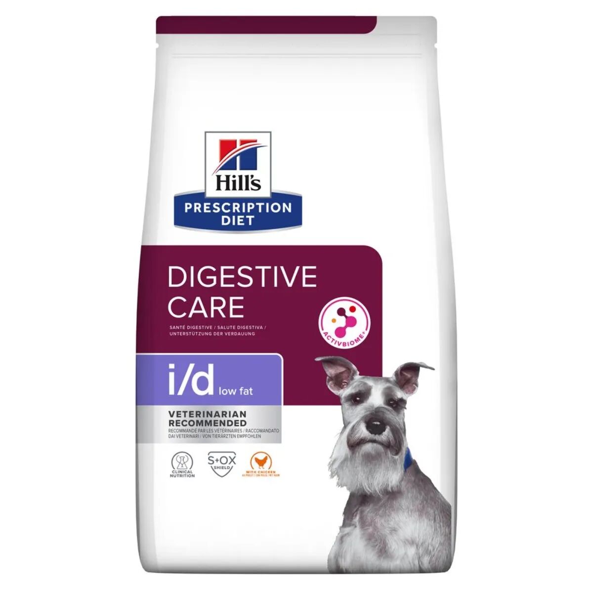 hills hill's prescription diet i/d digestive care low fat alimento secco per cani 12kg