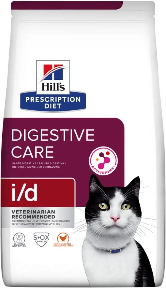 hills hill's prescription diet i/d digestive care alimento secco per gatti 3kg