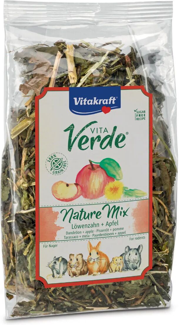 vitakraft snack vita verde nature mix tarassaco e mela per roditori 80g