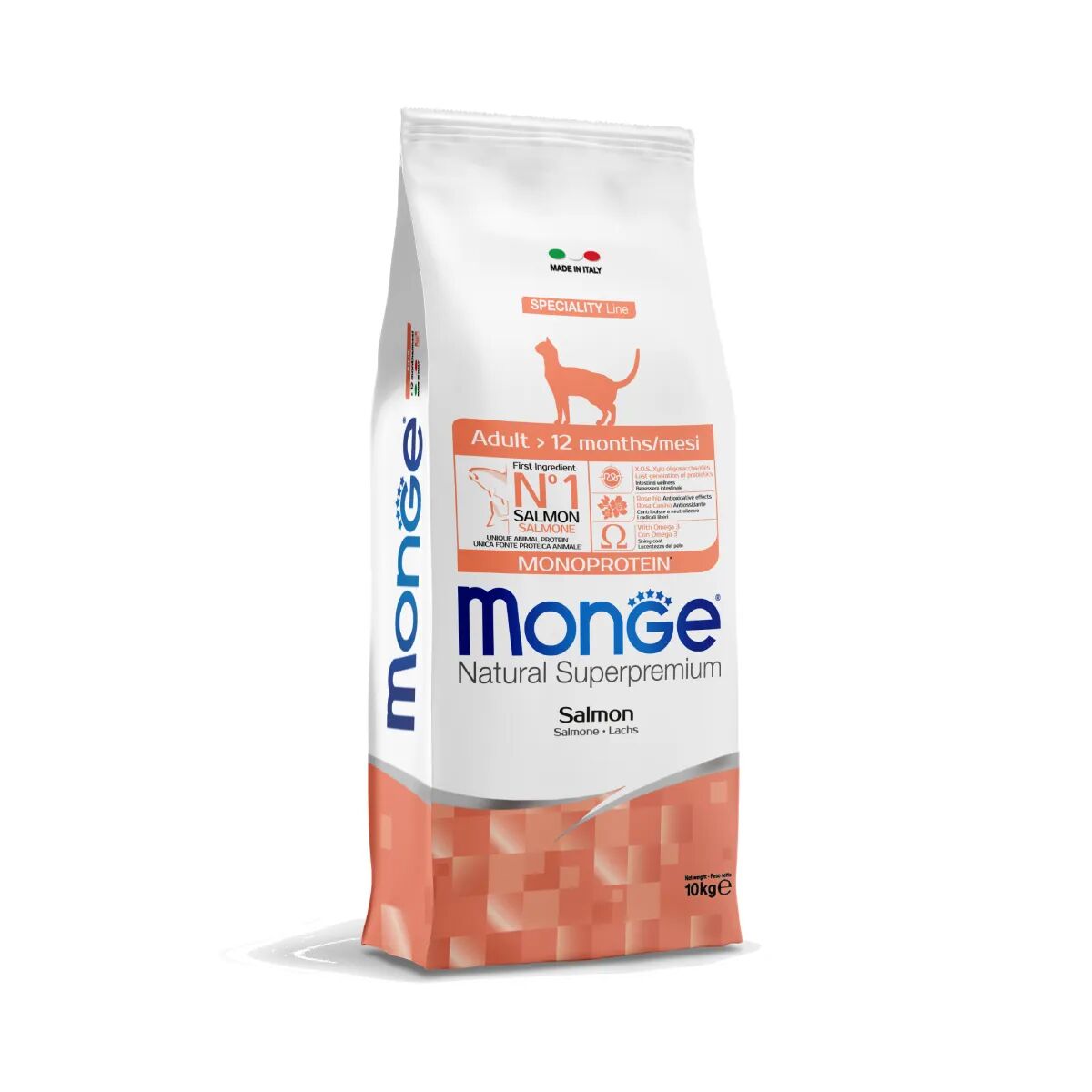 monge monoproteico al salmone per gatto 10kg