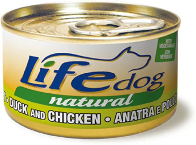 life pet care dog natural filetti lattina multipack 24x90g anatra e pollo