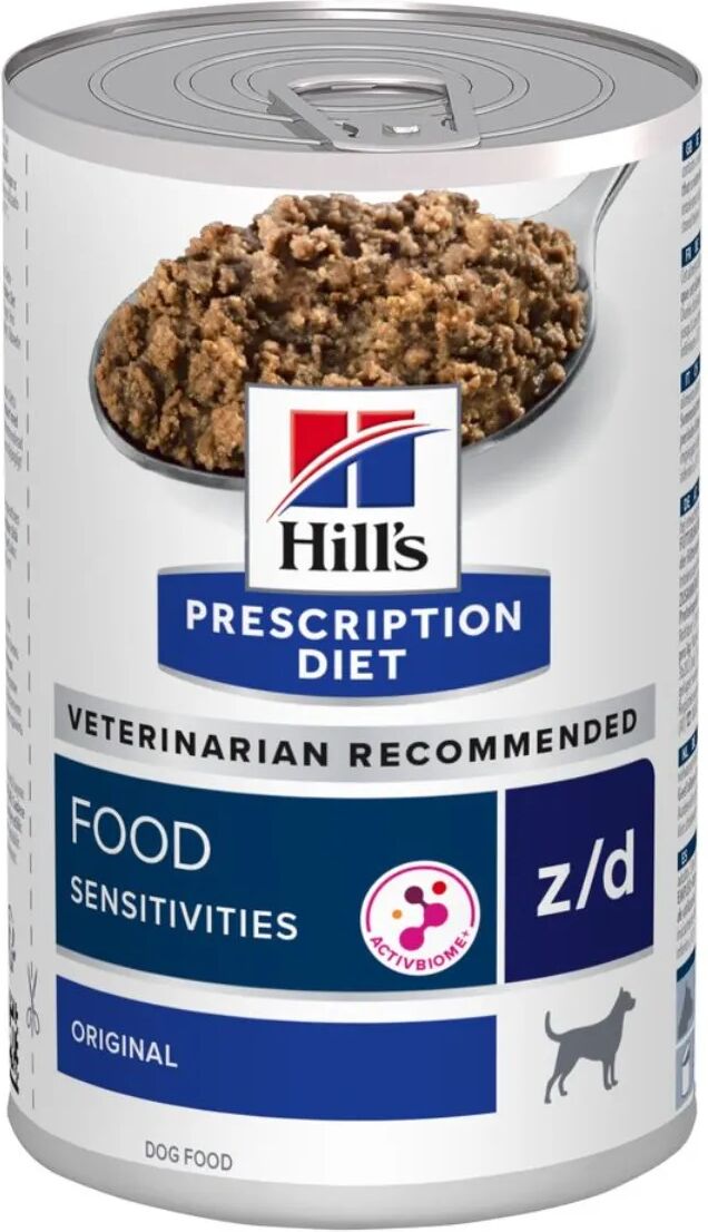 hills hill's prescription diet z/d food sensitivities alimento umido per cani 370g