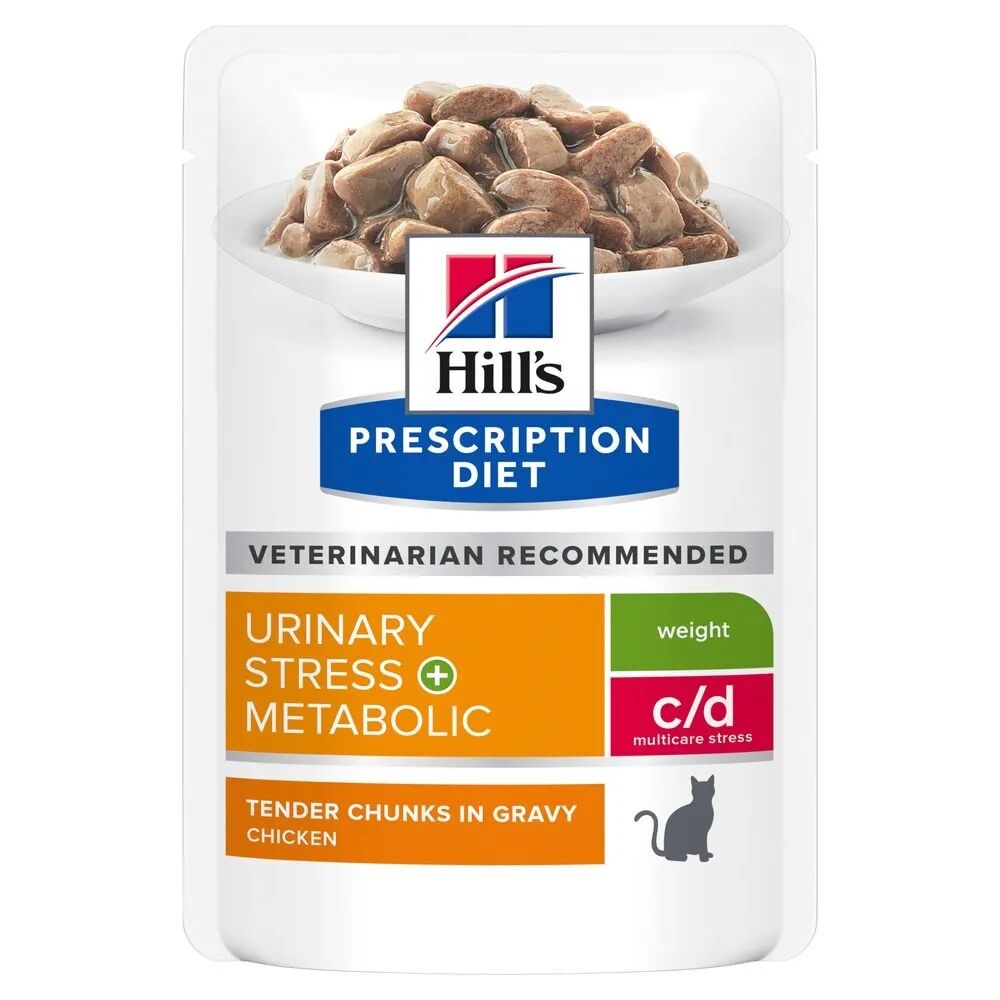 hills hill's prescription diet c/d urinary stress + metabolic alimento umido per gatti 85g