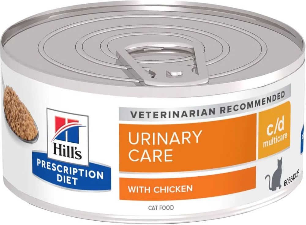 hills hill's prescription diet c/d urinary care alimento umido per gatti 156g