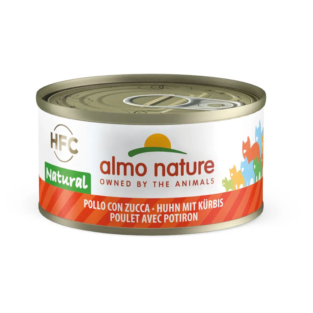 almo nature hfc natural cat lattina multipack 6x70g pollo con zucca