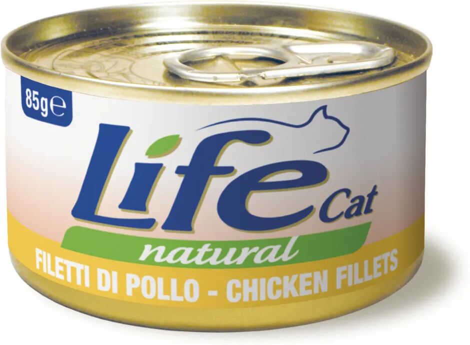 life pet care natural cat lattina multipack 6x85g filetti di pollo