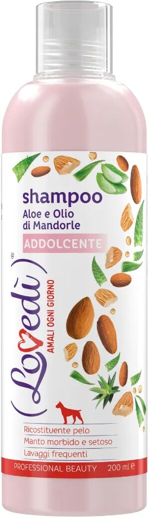 lovedi shampoo per cane addolcente con aloe e olio di mandorle 200ml