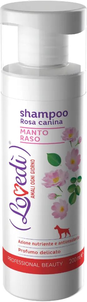 lovedi shampoo per cane dal manto raso con rosa canina 200ml