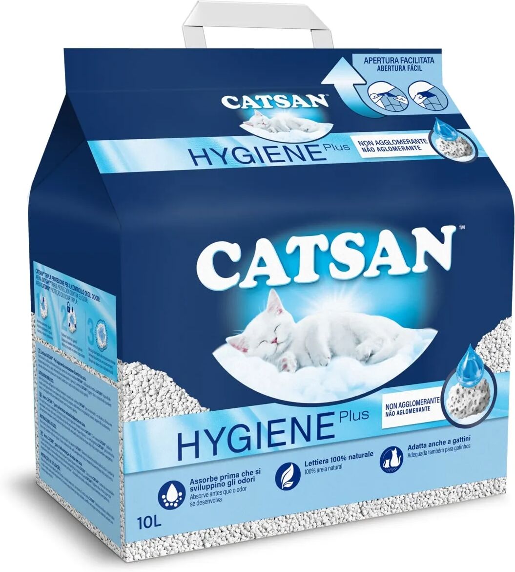 catsan hygiene plus lettiera per gatto 10l