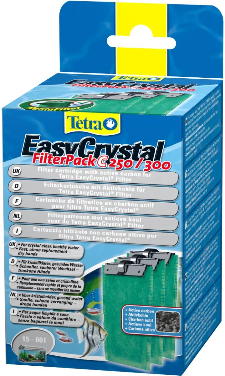 tetra cartucce filtranti con carbone attivo per filtro easycrystal 3 pz