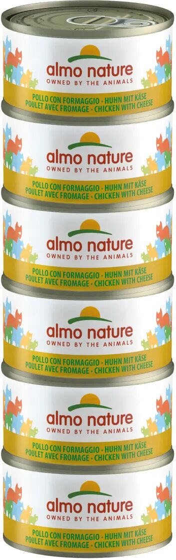 almo nature cat lattina multipack 6x70g pollo con formaggio