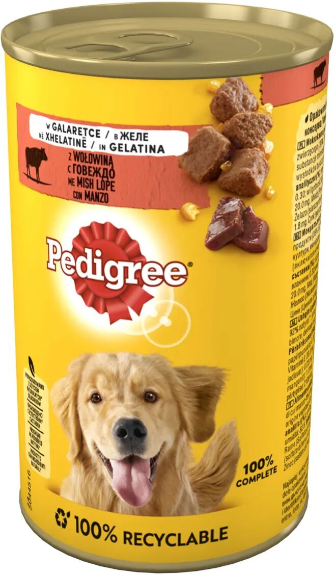 pedigree dog lattina 400g manzo