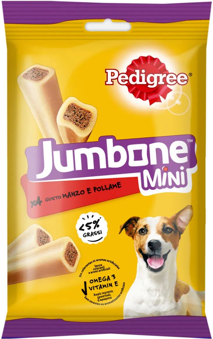 pedigree snack per cane jumbone mini 160g 160g