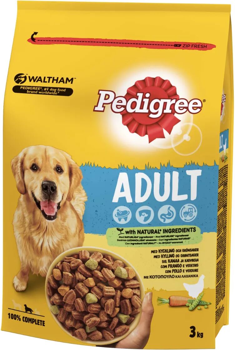 pedigree cibo secco cane pollo e vedure 3kg