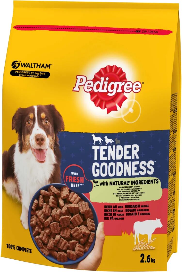 pedigree cibo secco cane tender goodness adult manzo 2.6kg