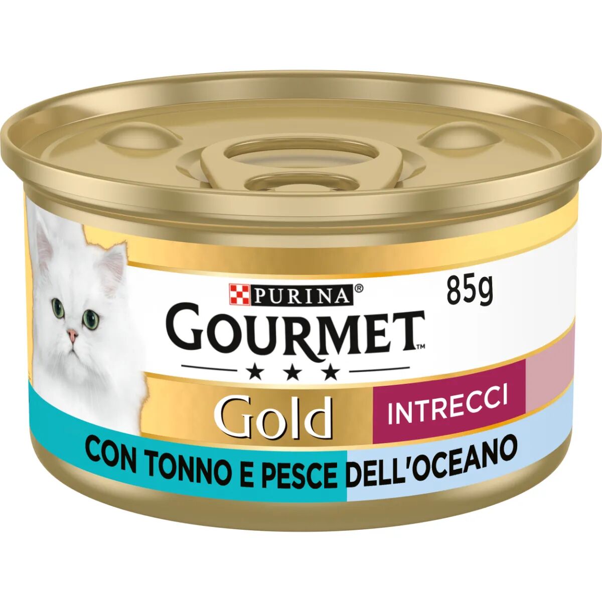 gourmet gold intrecci cat lattina multipack 24x85g tonno e pesce