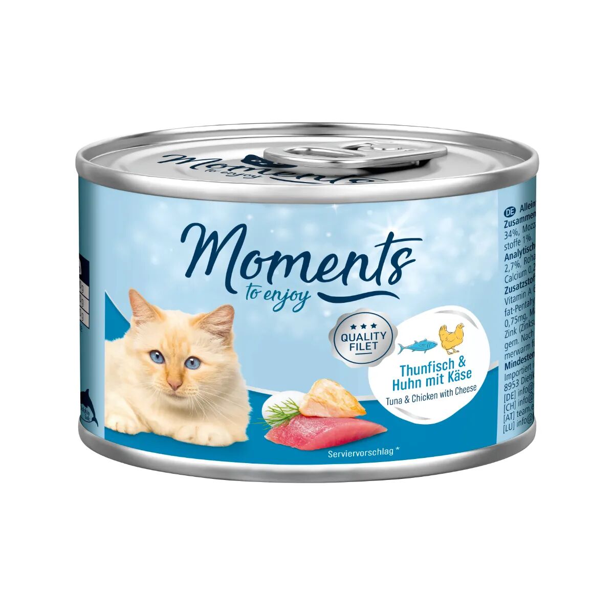 moments cat lattina multipack 6x140g tonno e pollo con formaggio