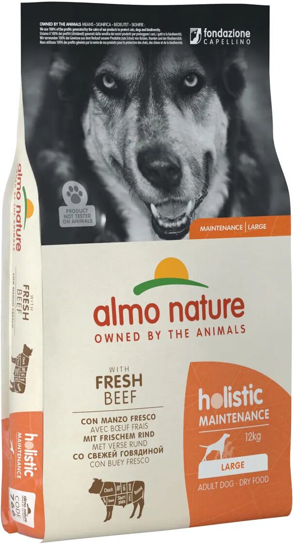 almo nature holistic maintenance dog large manzo e riso 12kg