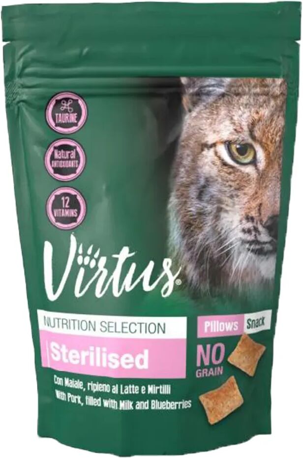 virtus snack cat nutrition selection  maiale latte e mirtilli 60g 60g