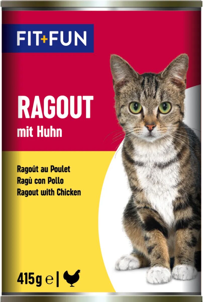 fit and fun fit+fun cat ragout lattina 415g pollo