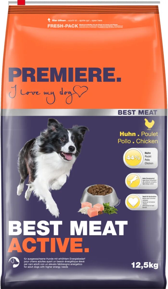 premiere best meat active cane adult al pollo 12.5kg