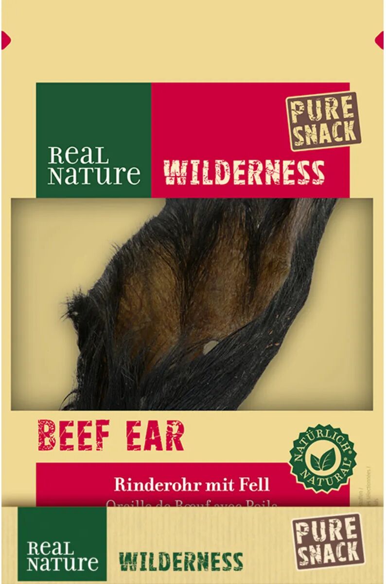 real nature wilderness snack pure per cani all' orecchio bovino 1pz