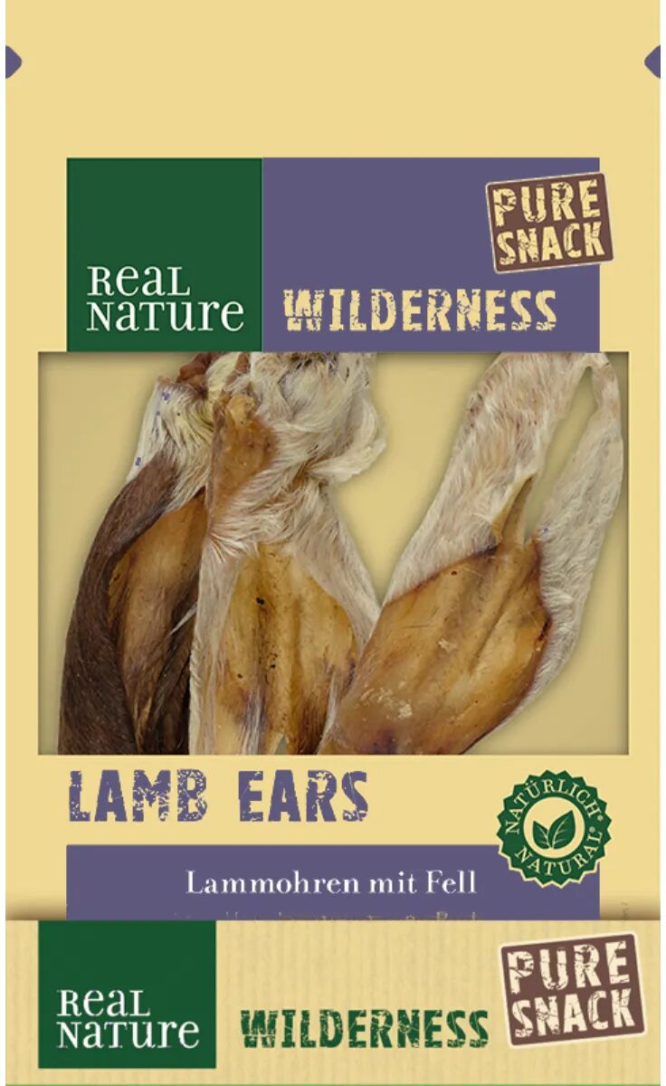 real nature wilderness snack pure per cani alle orecchie di agnello 3pz