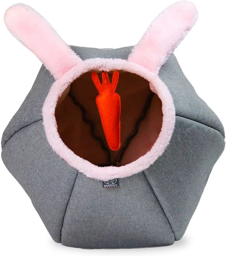 united cuccia per gatti cat cave bunny pallagioco grigia e rosa 1 pz