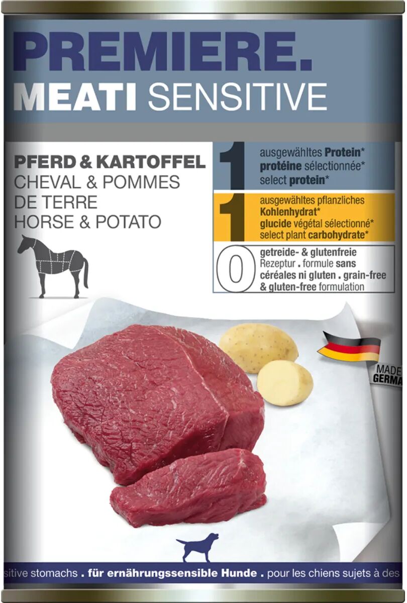 premiere meati sensitive dog lattina 400g cavallo e patate