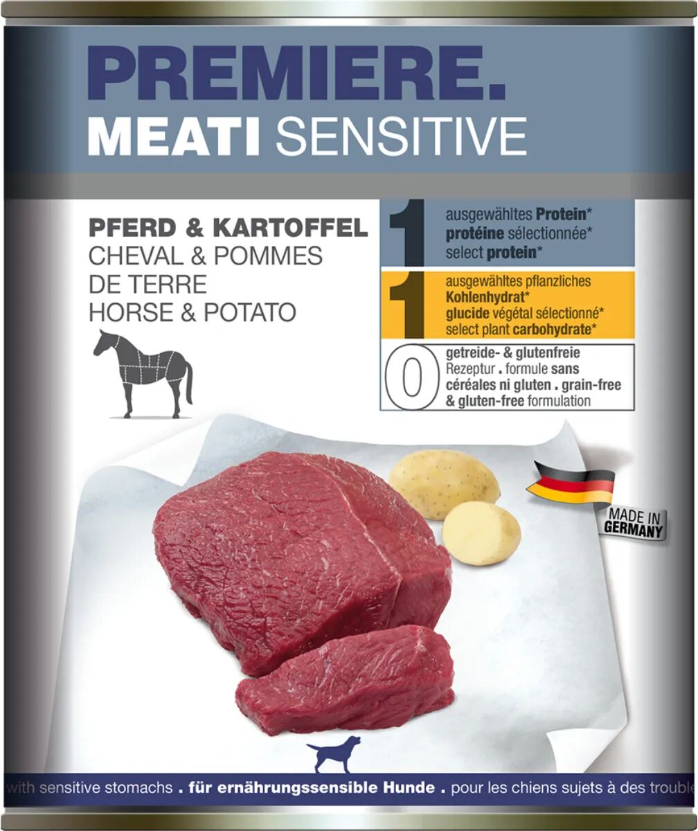 premiere meati sensitive dog lattina 800g cavallo e patate