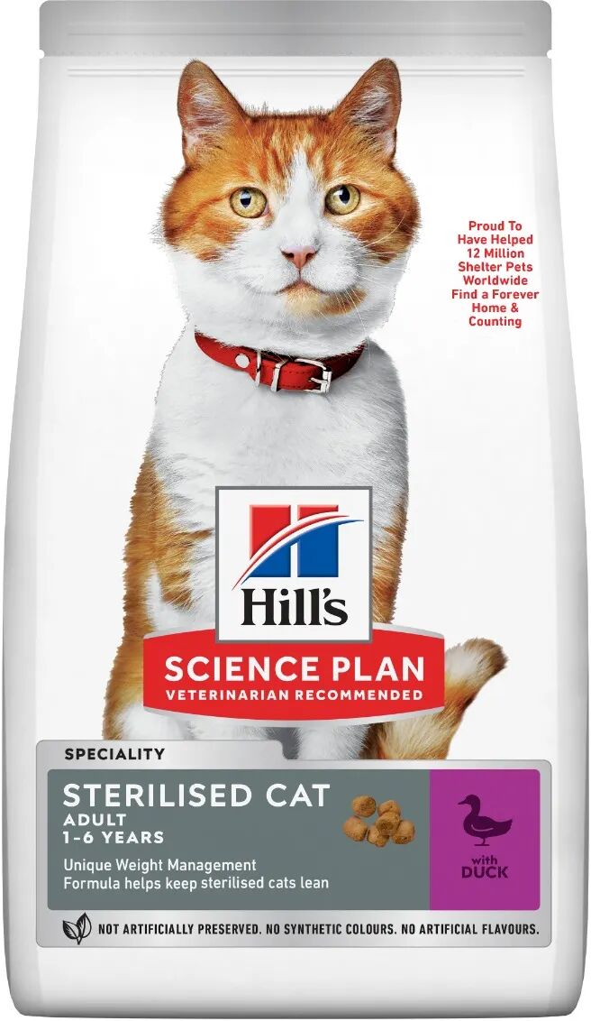 hills hill's science plan gatto adult sterilised anatra 1.5kg