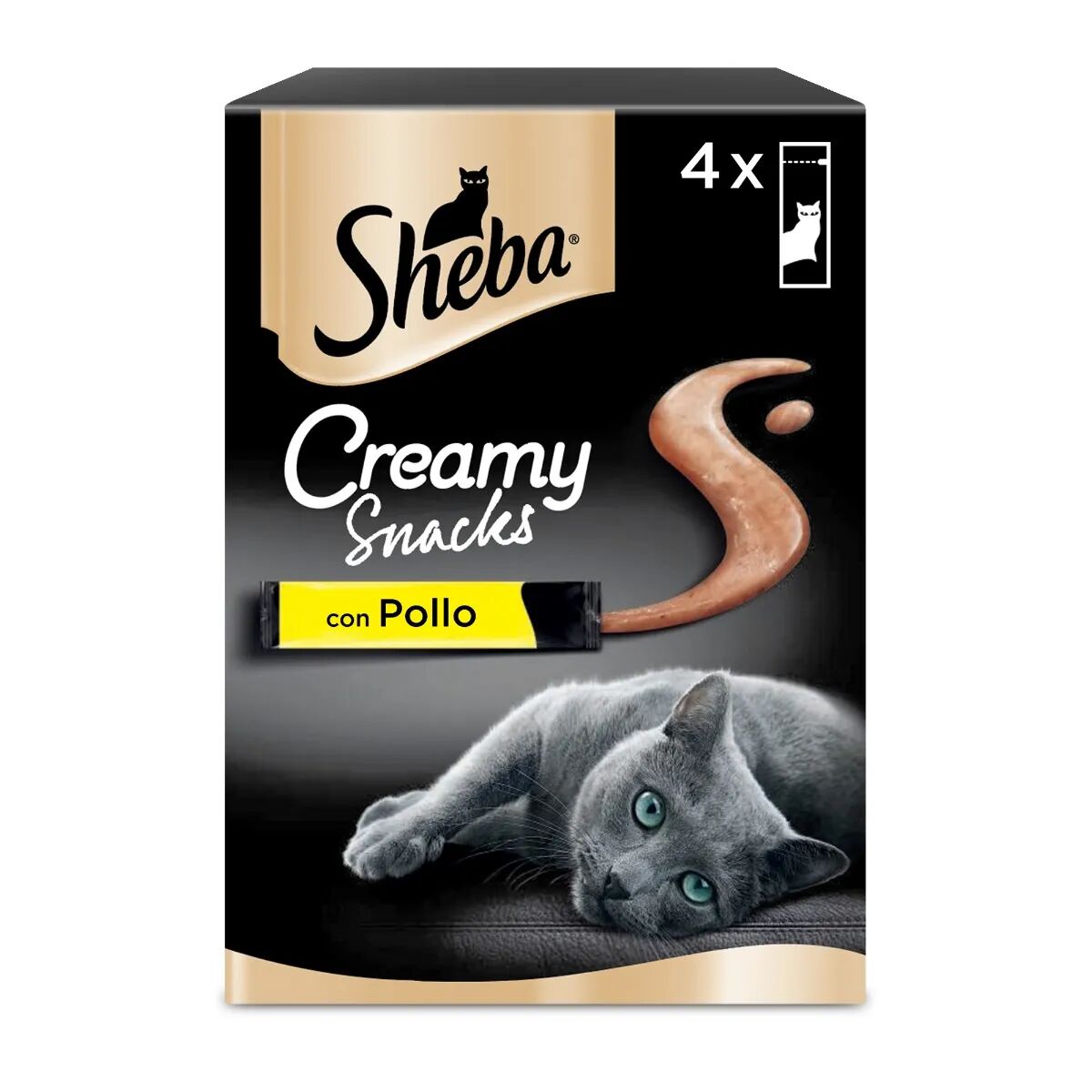 sheba snack gatto creamy snack pollo 4x12g 4x12g