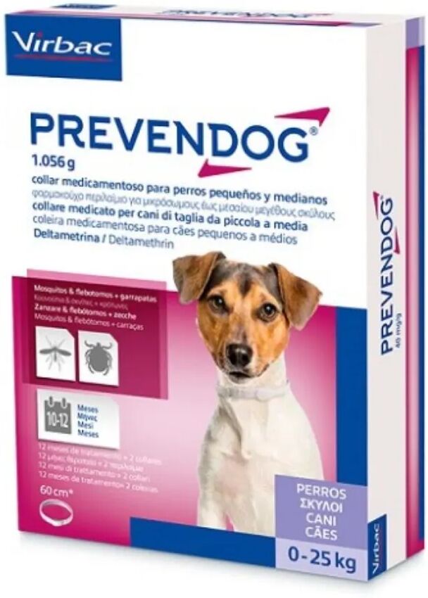 virbac prevendog collare antiparassitario per cani fino a 25kg 60cm