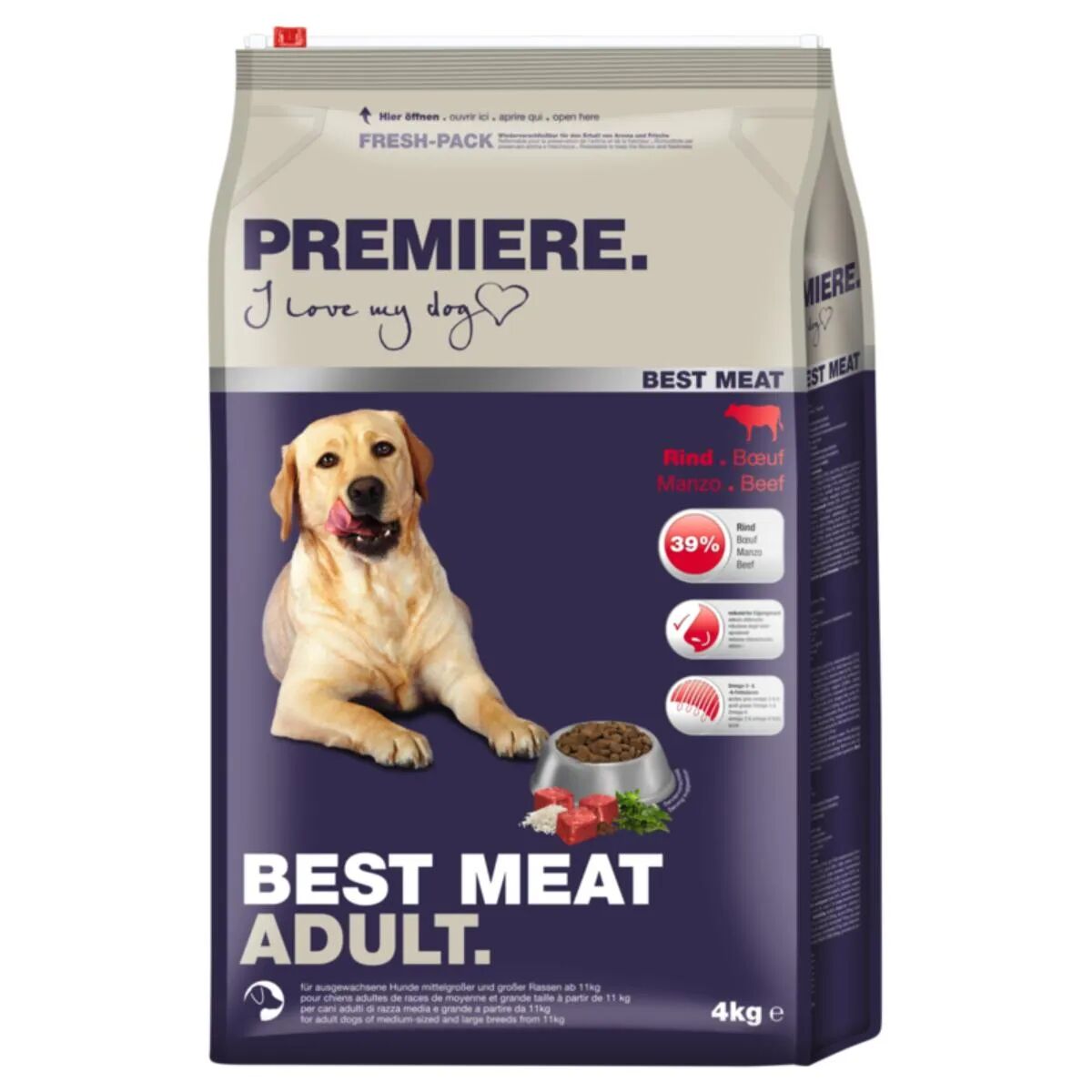 premiere best meat cane adult manzo 4kg