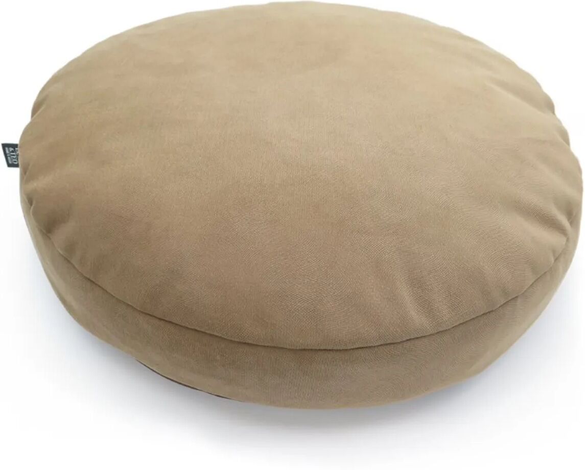 luna e teo pouf sfoderabile velvet nocciola cm.65