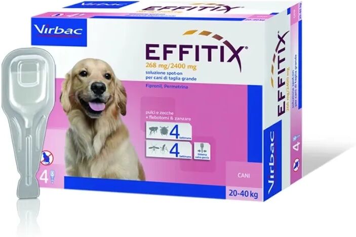 virbac effitix antiparassitario spot on per cani 4 pipette 20-40kg