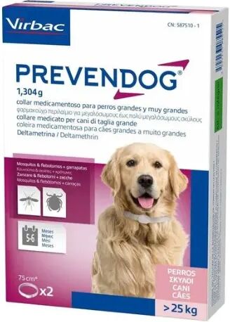 virbac prevendog 2 collari antiparassitari per cani oltre 25kg 2pz