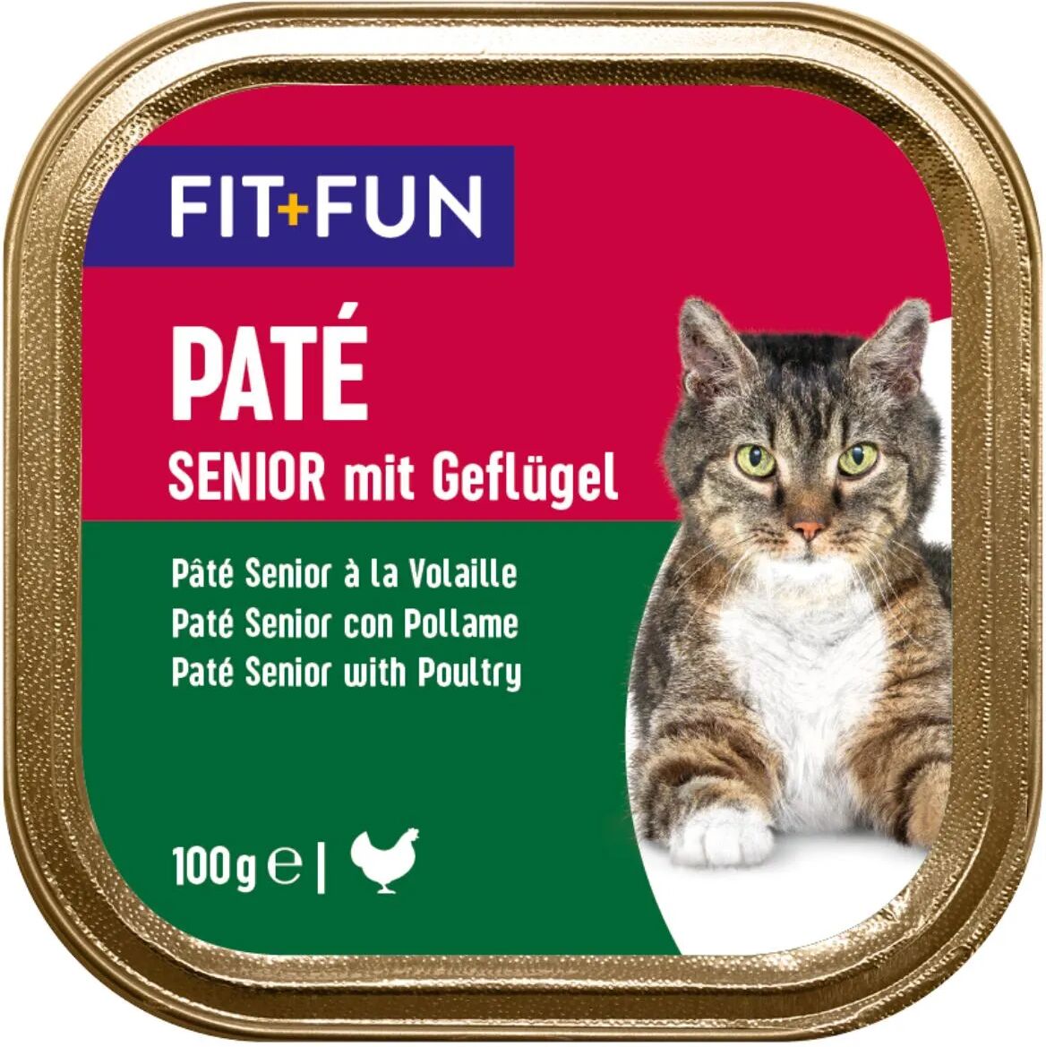 fit and fun fit+fun senior vaschetta multipack 16x100g pollame