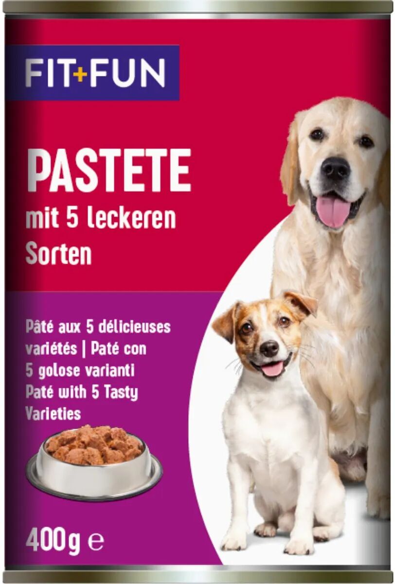 fit and fun fit+fun dog paté lattina 400g mix carne