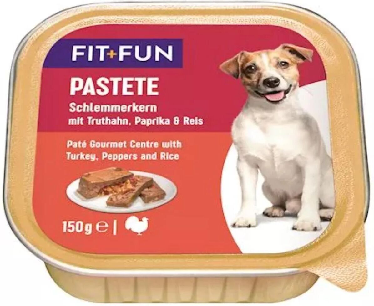 fit and fun fit+fun dog vaschetta multipack 11x150g tacchino peperoni e riso