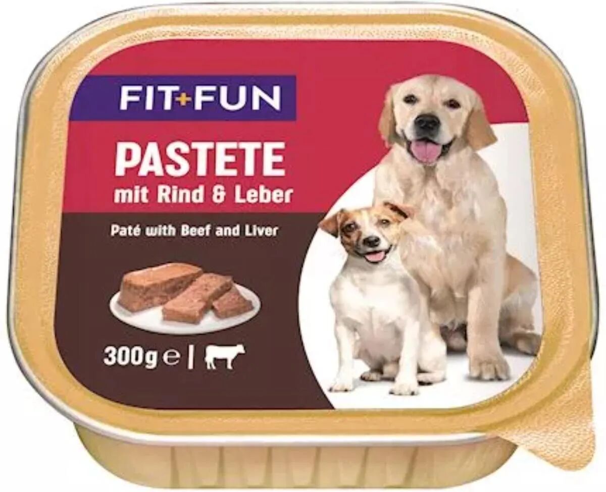 fit and fun fit+fun dog vaschetta multipack 9x300g manzo con fegato