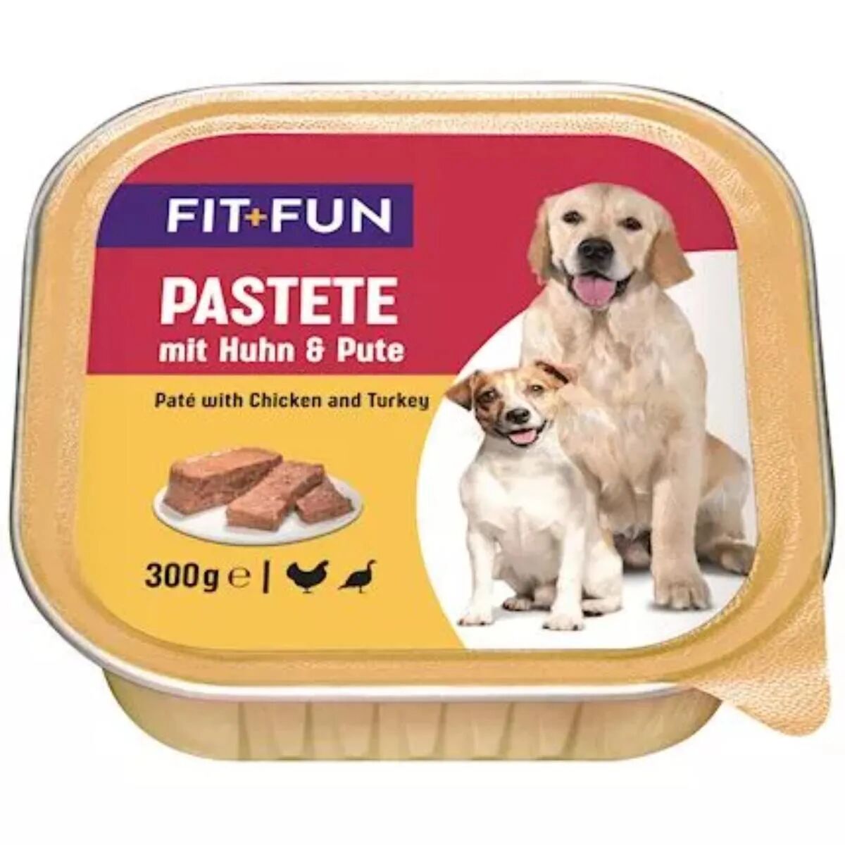 fit and fun fit+fun dog vaschetta multipack 9x300g pollo con tacchino