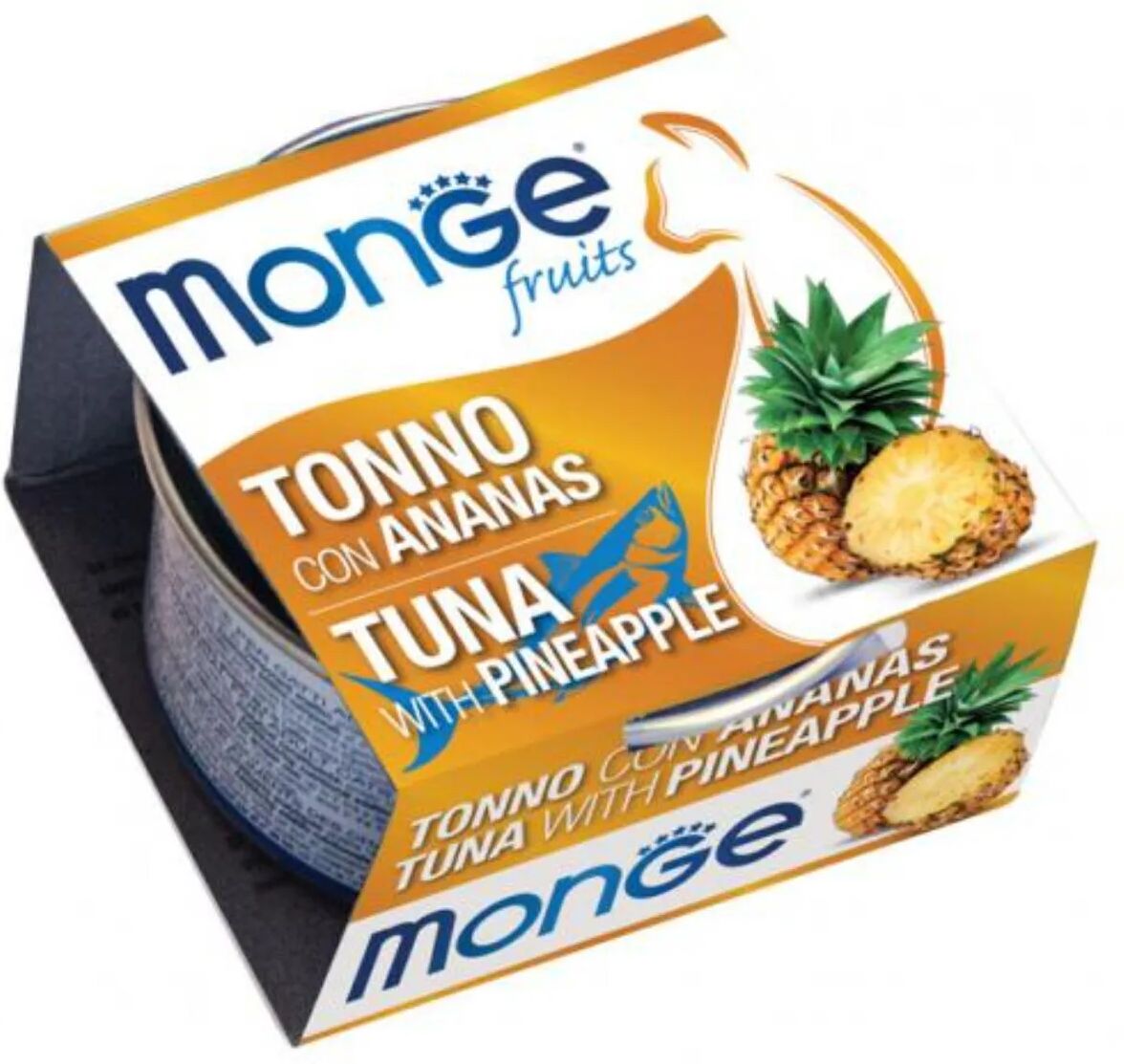 monge fruits cat lattina multipack 24x80g tonno con ananas