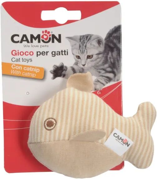 camon gioco per gatti animali assortiti con catnip balena scimmia gatto cm.10