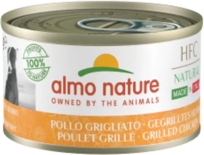 almo nature hfc made in italy dog lattina multipack 24x95g pollo grigliato