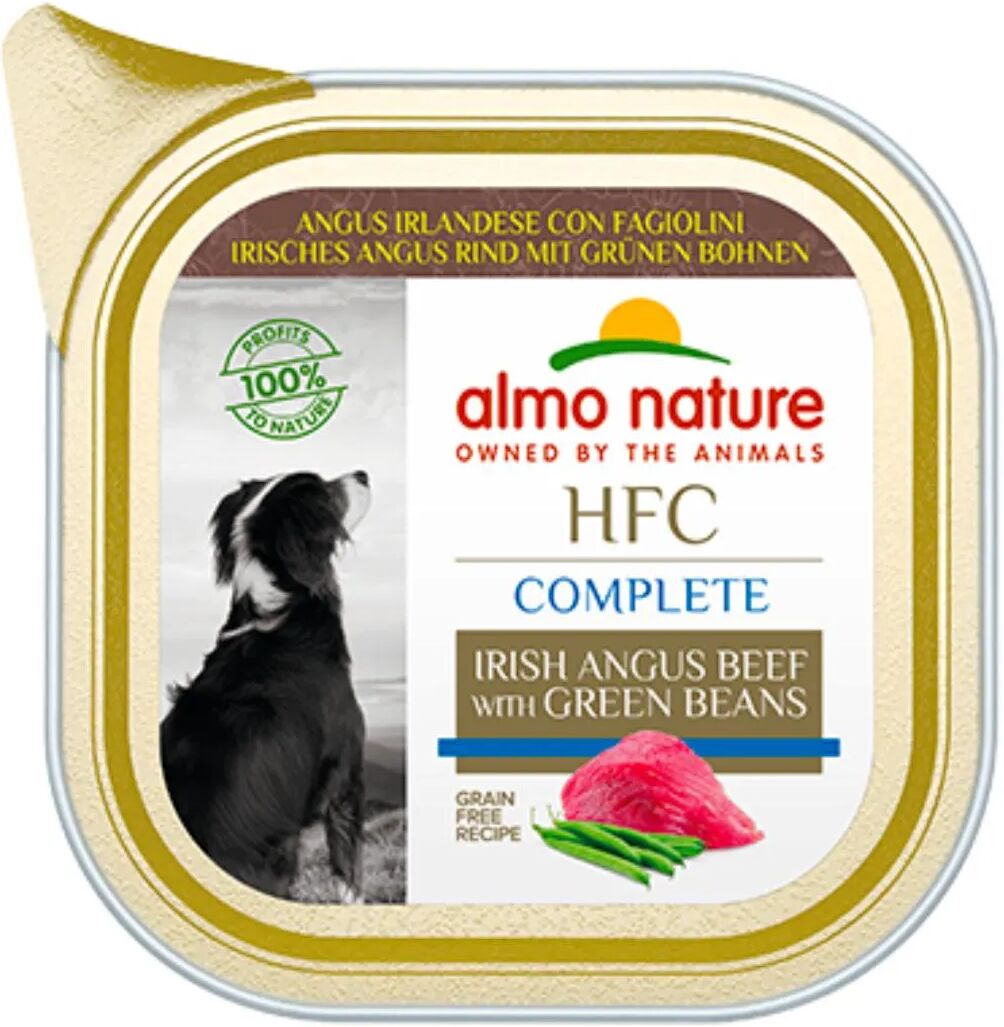 almo nature hfc complete dog vaschetta multipack 17x85g manzo irish angus con fagiolini