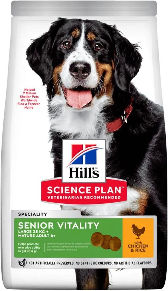 hills hill's science plan dog senior large vitality pollo 12kg